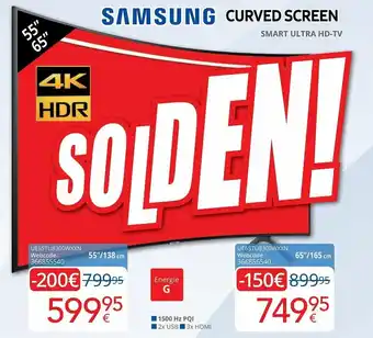 Eldi Samsung Curved Screen 55"/138cm aanbieding