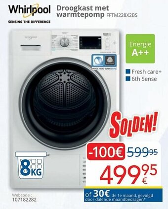 Eldi Whirlpool Droogkast met warmtepomp aanbieding