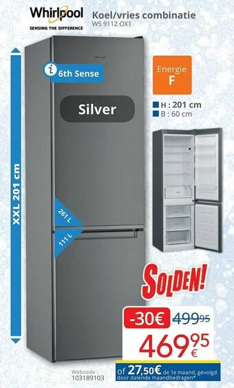 Eldi Whirlpool Koel/vries combinatie aanbieding