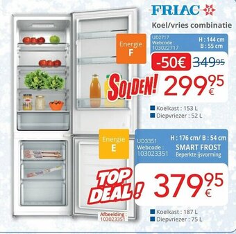 Eldi Friac Koel/vries combinatie aanbieding