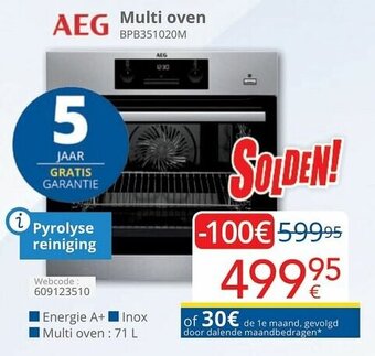 Eldi AEG Multi oven aanbieding