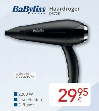 Eldi BaByliss Haardroger aanbieding