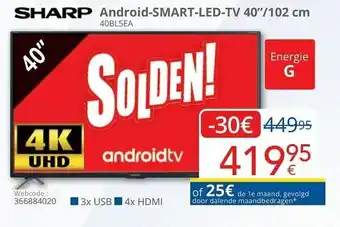 Eldi Sharp Android-Smart-LED-TV 40"/102cm aanbieding