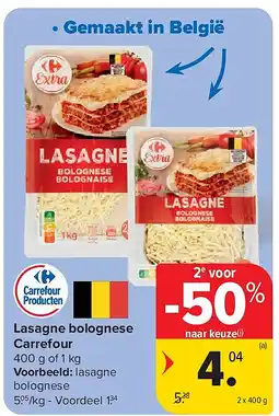 Carrefour Lasagne bolognese Carrefour aanbieding