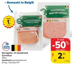 Carrefour Gevogelte- of vleesbrood Carrefour aanbieding