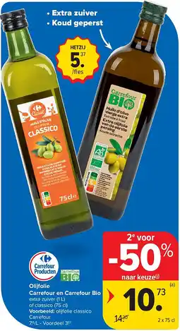Carrefour Olijfolie Carrefour en Carrefour Bio aanbieding