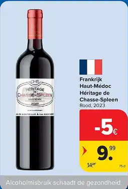 Carrefour Frankrijk Haut-Médoc Héritage de Chasse-Spleen aanbieding