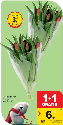 Carrefour Boeket tulpen aanbieding