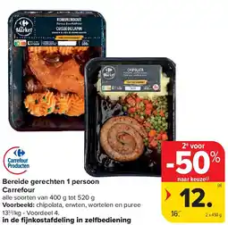 Carrefour Bereide gerechten 1 persoon Carrefour aanbieding