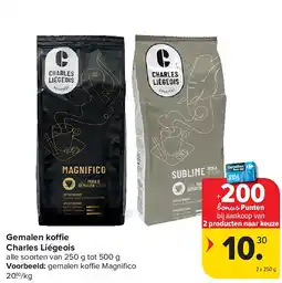 Carrefour Gemalen koffie Charles Liégeois aanbieding