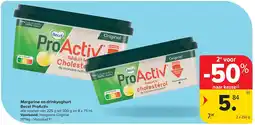 Carrefour Margarine en drinkyoghurt Becel ProActiv aanbieding