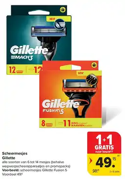 Carrefour Scheermesjes Gillette aanbieding