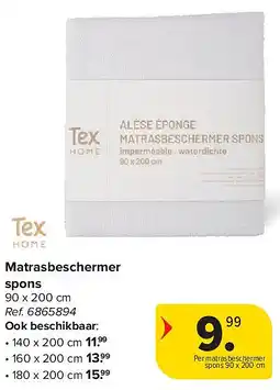 Carrefour Matrasbeschermer spons aanbieding