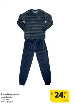 Carrefour Fluwelen pyjama voor heren aanbieding