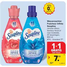 Carrefour Wasverzachter Fraîcheur Infi nie Soupline aanbieding