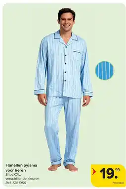 Carrefour Flanellen pyjama voor heren aanbieding