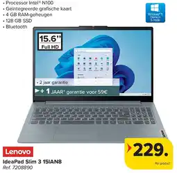 Carrefour IdeaPad Slim 3 15IAN8 aanbieding