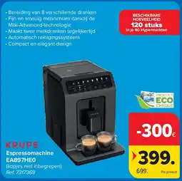 Carrefour Espressomachine EA897HE0 aanbieding