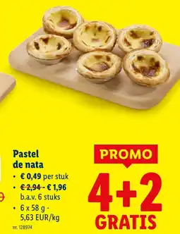 Lidl Pastel de nata aanbieding
