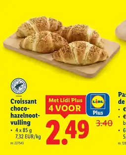 Lidl Croissant chocohazelnootvulling aanbieding