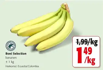 Colruyt Boni Selection bananen aanbieding