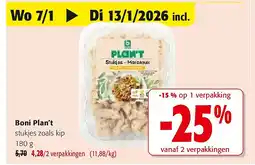 Colruyt Boni Plan’t stukjes zoals kip aanbieding