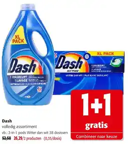 Colruyt Dash 3-in-1 pods Witter dan wit 38 dosissen aanbieding