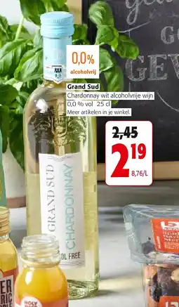 Colruyt Grand Sud Chardonnay wit alcoholvrije wijn aanbieding