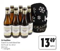 Colruyt St-Feuillien Grand Cru sterk blond bier 9,5 % vol 6 x 33 cl aanbieding