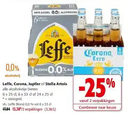Colruyt Leffe Blond 0,0 % vol 6 x 33 cl aanbieding