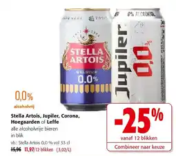 Colruyt Stella Artois 0,0 % vol 33 cl aanbieding
