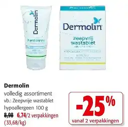 Colruyt Dermolin volledig assortiment aanbieding