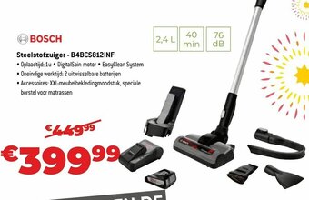 Exellent Bosch Steelstofzuiger - B4BCS812INF aanbieding