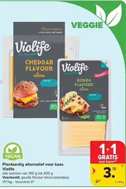 Carrefour Plantaardig alternatief voor kaas Violife aanbieding