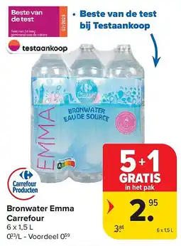 Carrefour Bronwater Emma Carrefour aanbieding