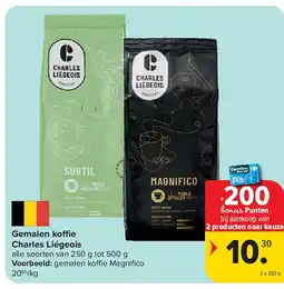 Carrefour Gemalen koffie Charles Liégeois aanbieding