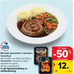 Carrefour Bereide gerechten 1 persoon Carrefour aanbieding