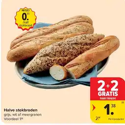 Carrefour Halve stokbroden aanbieding