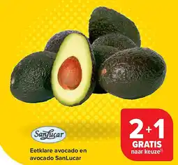 Carrefour Eetklare avocado en avocado SanLucar aanbieding