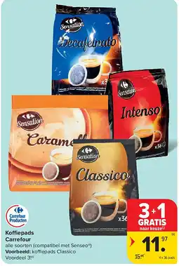 Carrefour Koffiepads Carrefour aanbieding