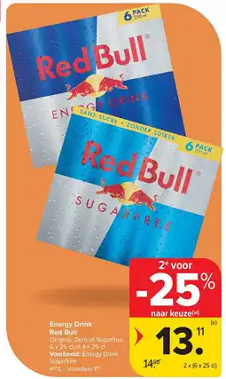Carrefour Energy Drink Red Bull aanbieding