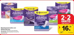 Carrefour Maandverband ladies care Always Discreet aanbieding