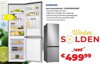Exellent Samsung koel-vriescombinatie - S1RB34T601DSAEF aanbieding