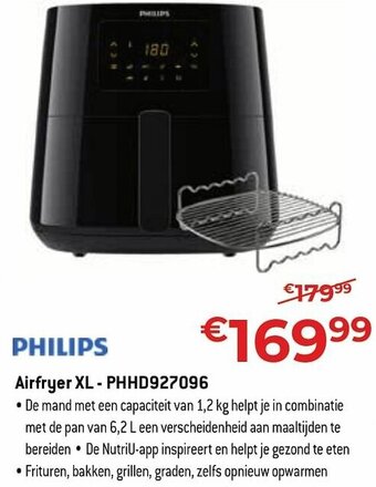 Exellent Philips Airfryer XL - PHHD927096 aanbieding