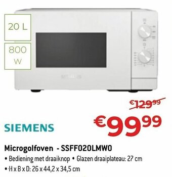 Exellent Siemens Microgolfoven - SSFF020LMW0 aanbieding