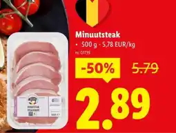 Lidl Minuutsteak aanbieding