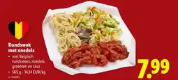 Lidl Rundswok met noedels aanbieding