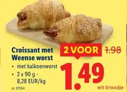 Lidl Croissant met weense worst aanbieding