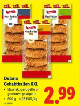 Lidl Dulano Gehaktballen XXL aanbieding