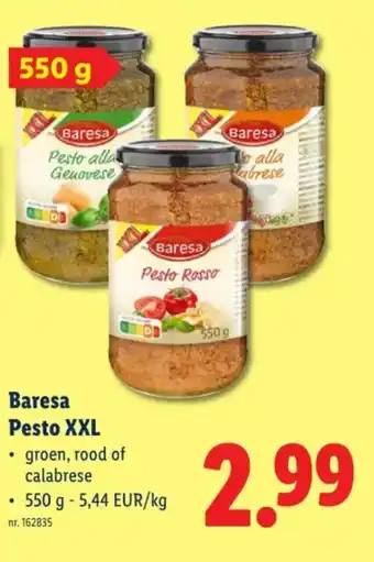 Lidl Baresa Pesto XXL aanbieding